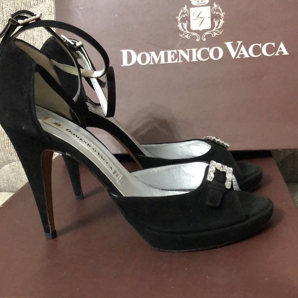 🌺NWT DOMENICO VACCA SUEDE PLATFORM HEELS SIZE 39.5 - Picture 3 of 13